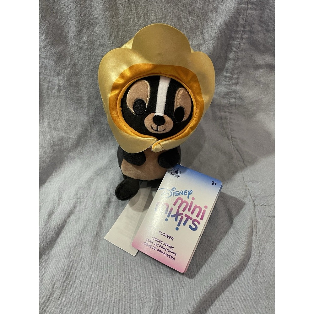 NEW Disney Parks Spring Series Mini Mix-its Bambi  6" Plush - Flower the Skunk